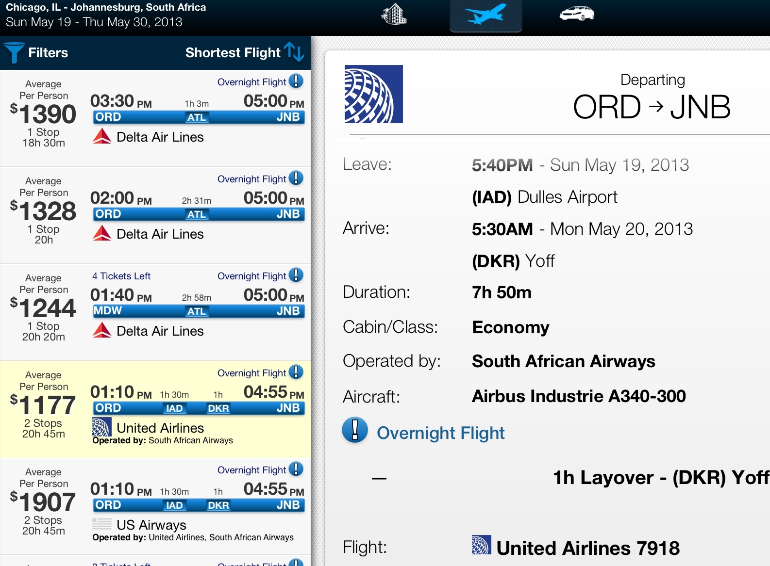 orbitz airline flights