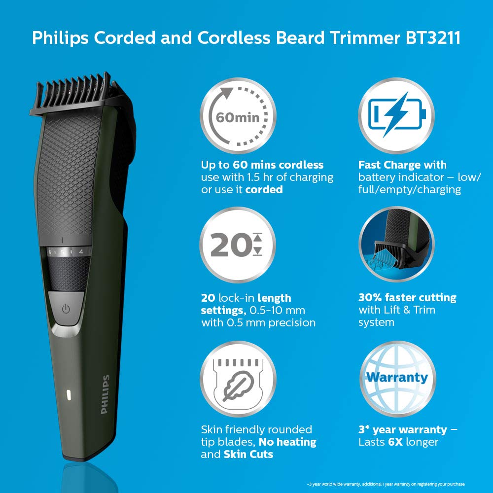 philips trimmer full charge indicator