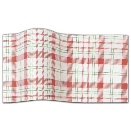 plaid tissue paper