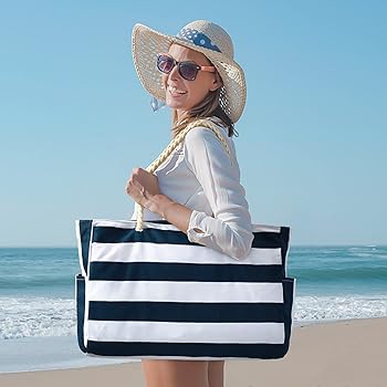 beach bag with zipper waterproof