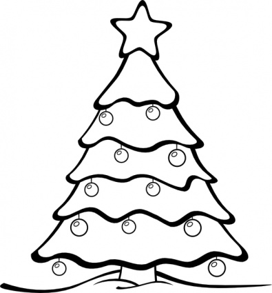 xmas clip art black and white