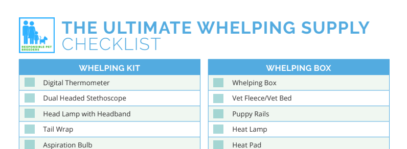 printable whelping checklist