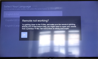 xfinity remote problems