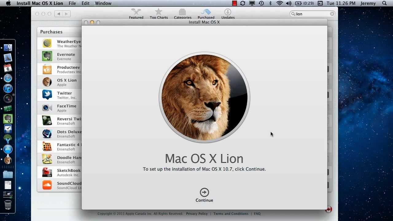 mac os lion installer