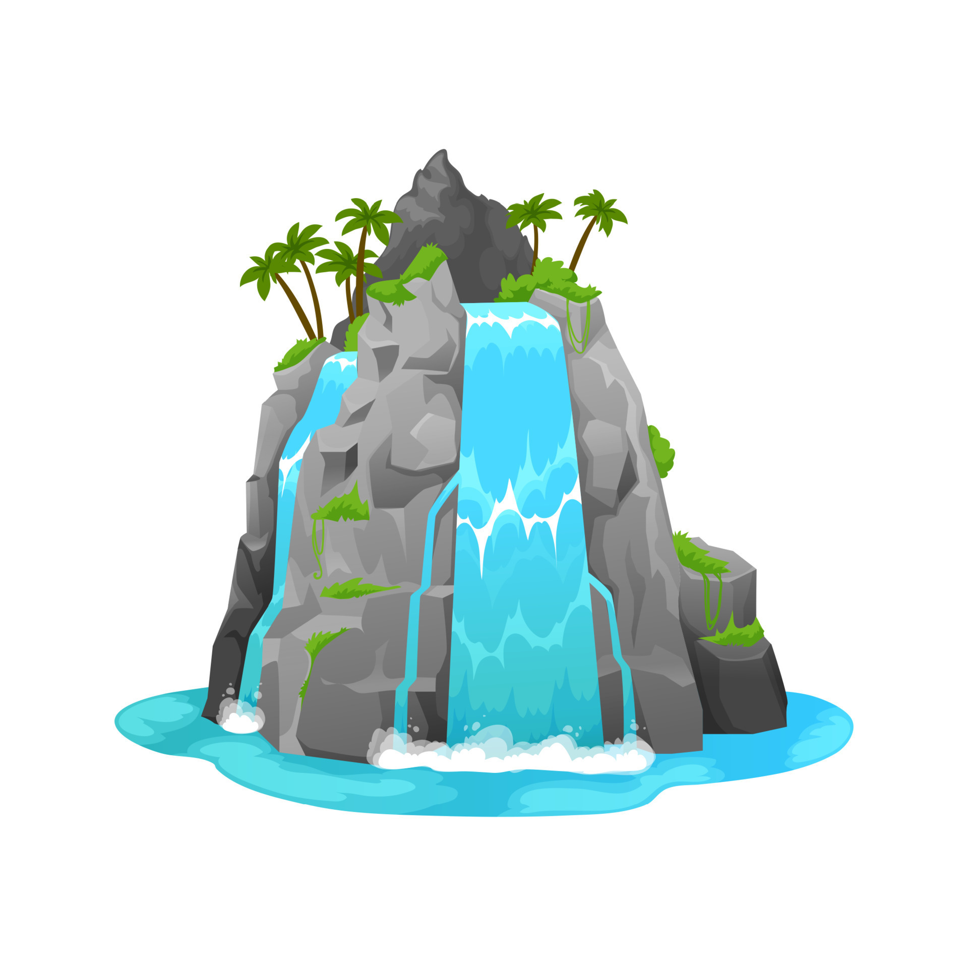 cartoon waterfall