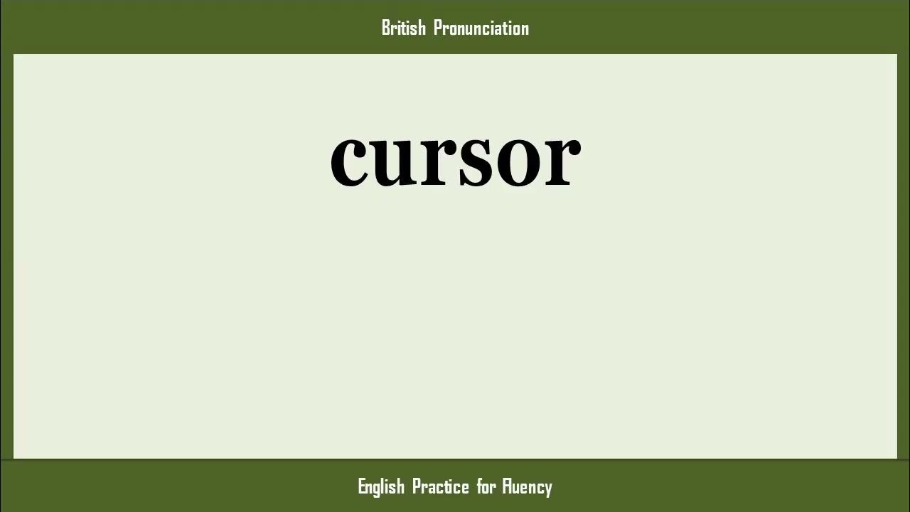 cursor pronunciation