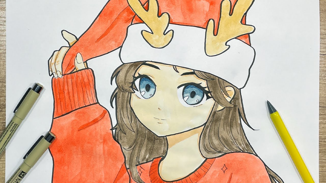 christmas anime drawings