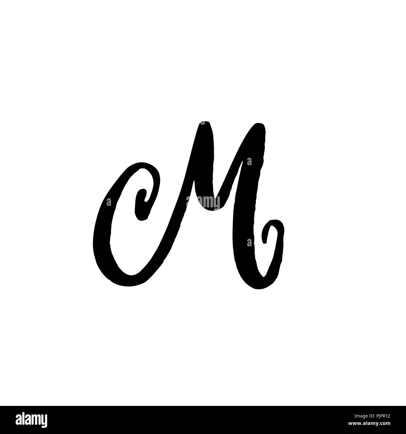 m en lettering