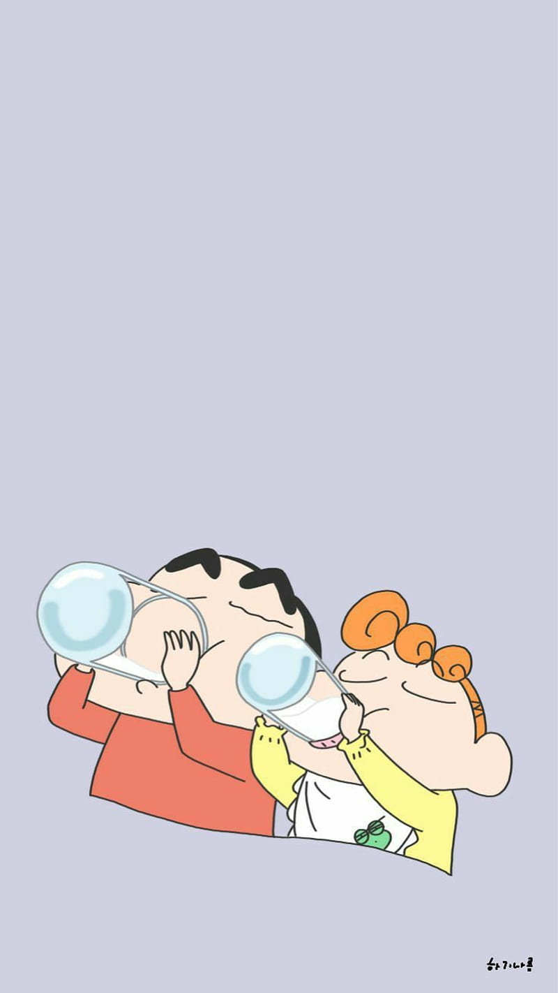 shinchan and himawari cute images