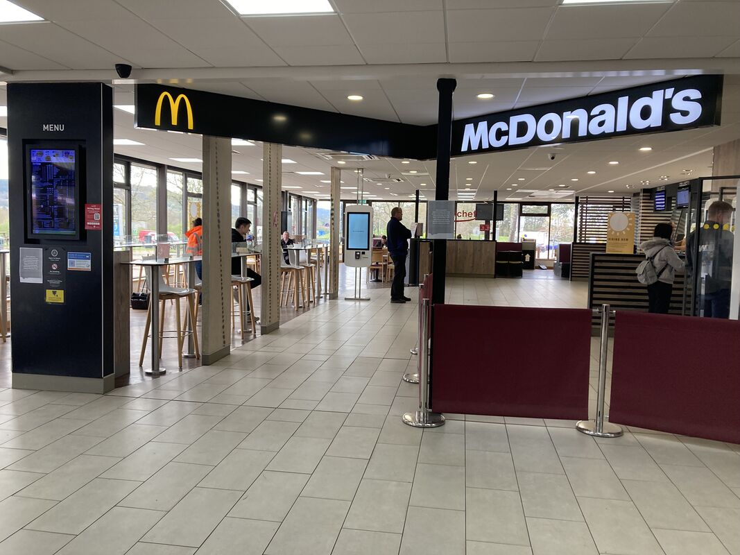 service stations with mcdonalds near me