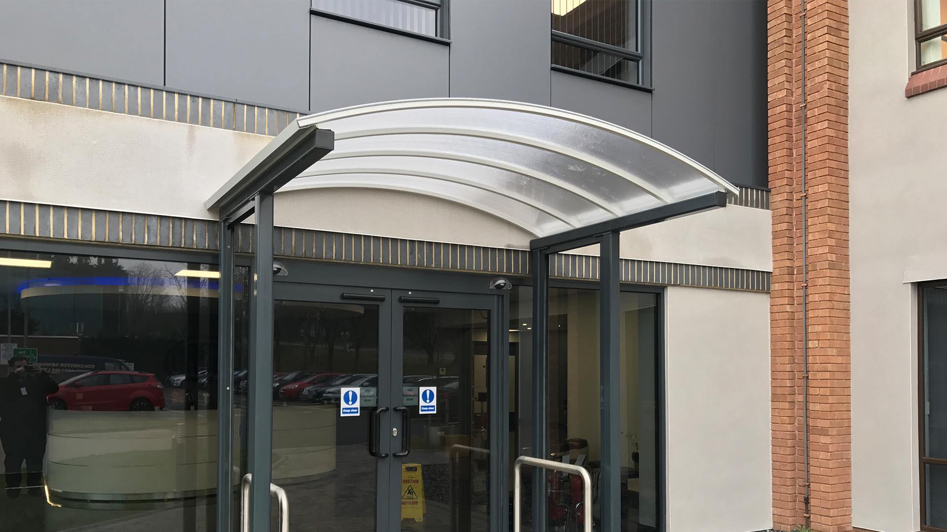 commercial door canopy