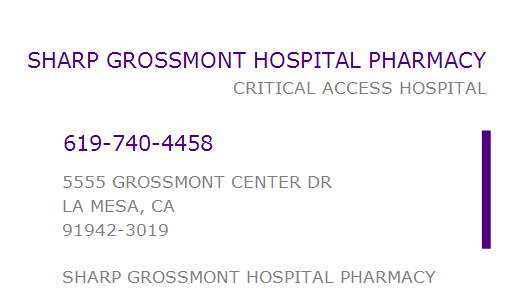 sharp grossmont hospital pharmacy