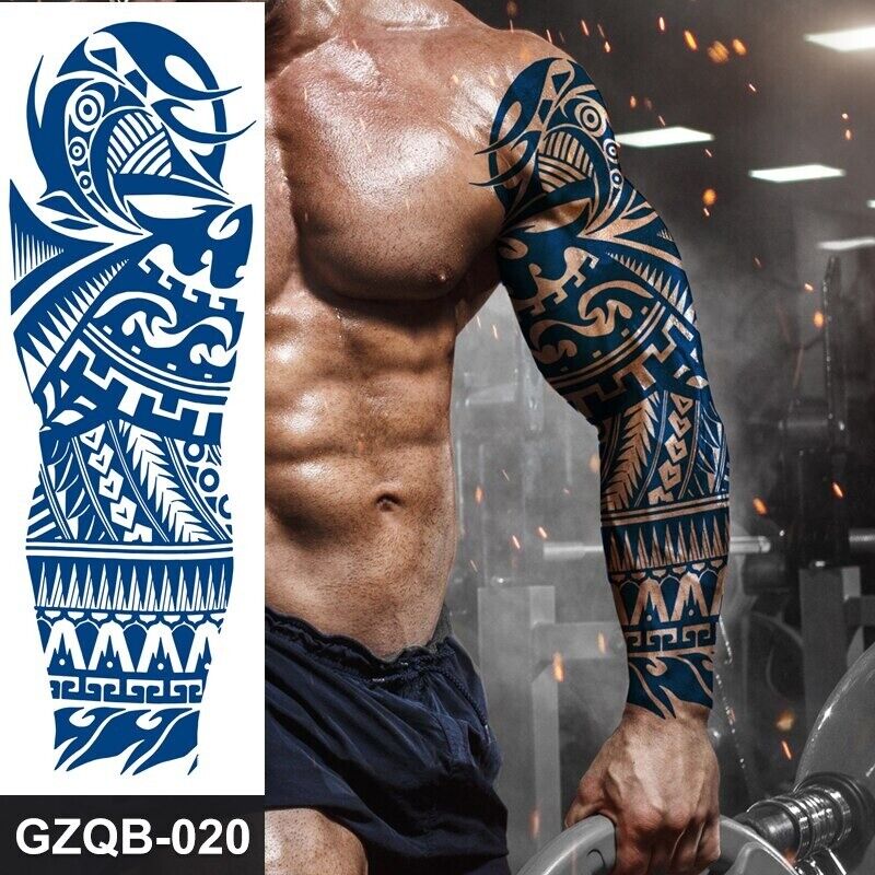 full sleeve tribal tattoo