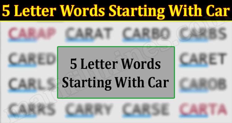 five letter word starting with c a r