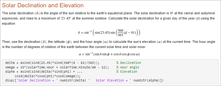 matlab equation