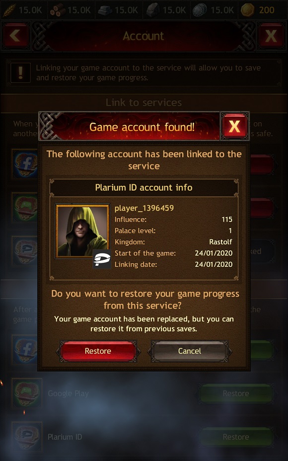 plarium account