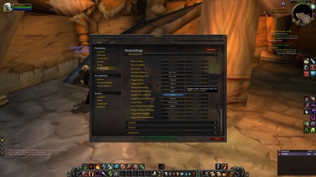 wow hide interface