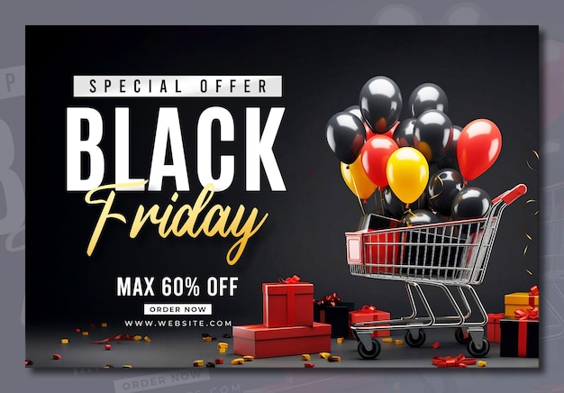 black friday banner psd free