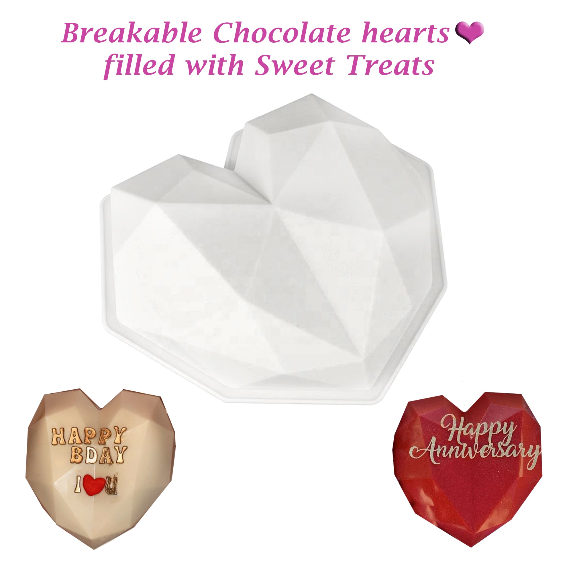 3d chocolate heart mold