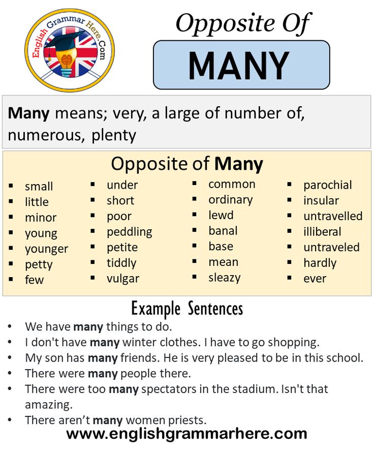 antonym numerous