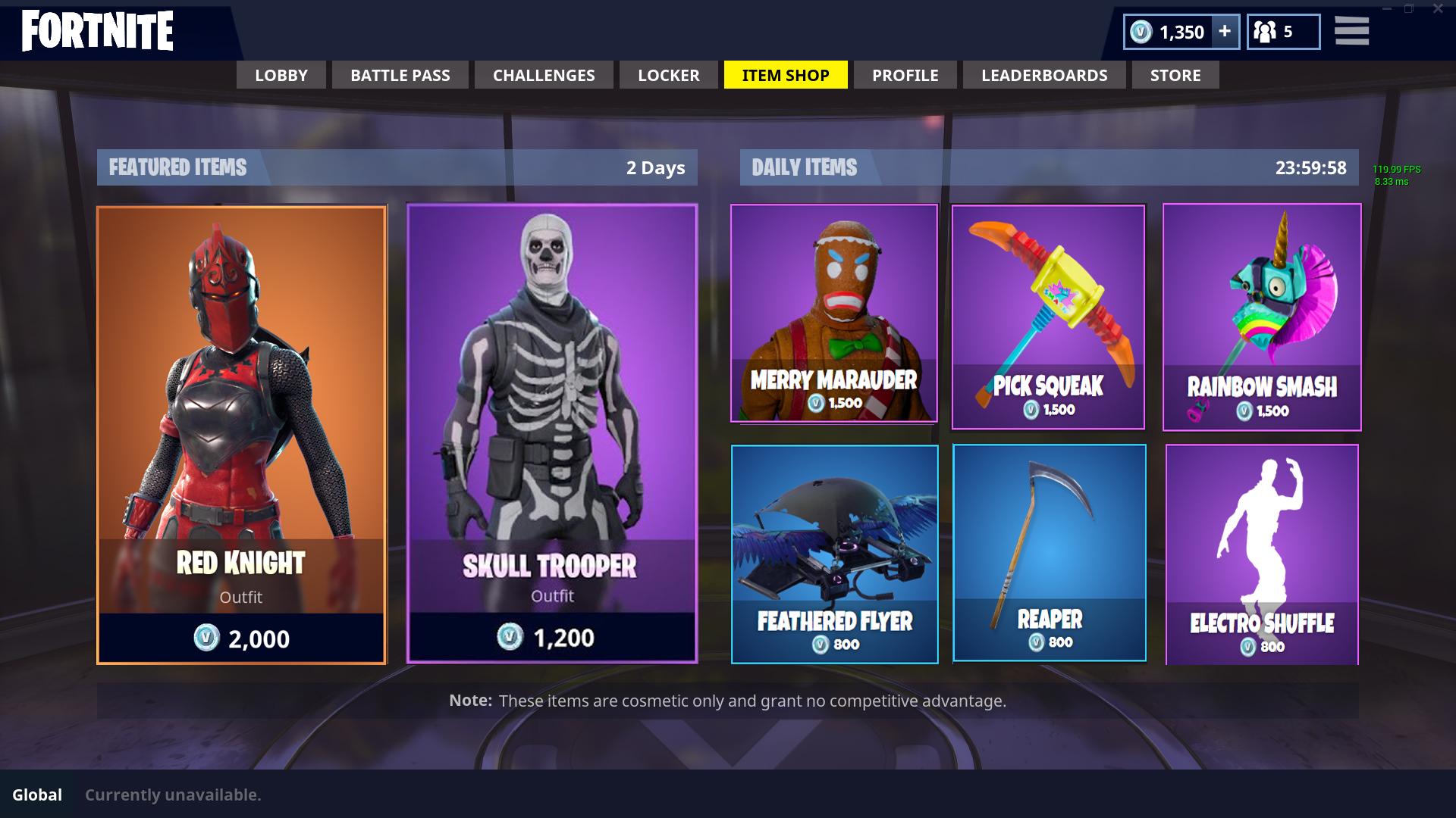 tomorows item shop