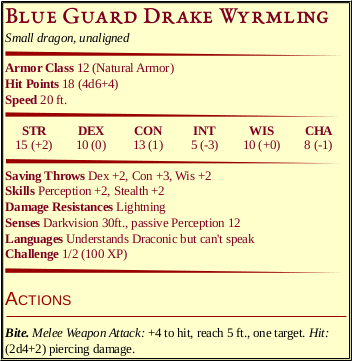 guard drake 5e