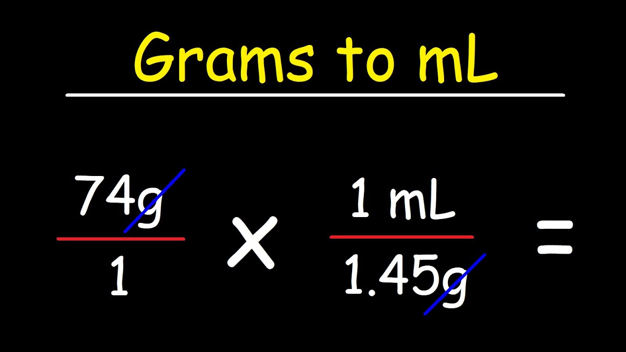 how do i convert ml to grams