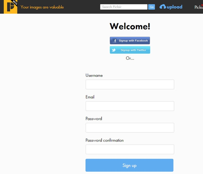 picfair login