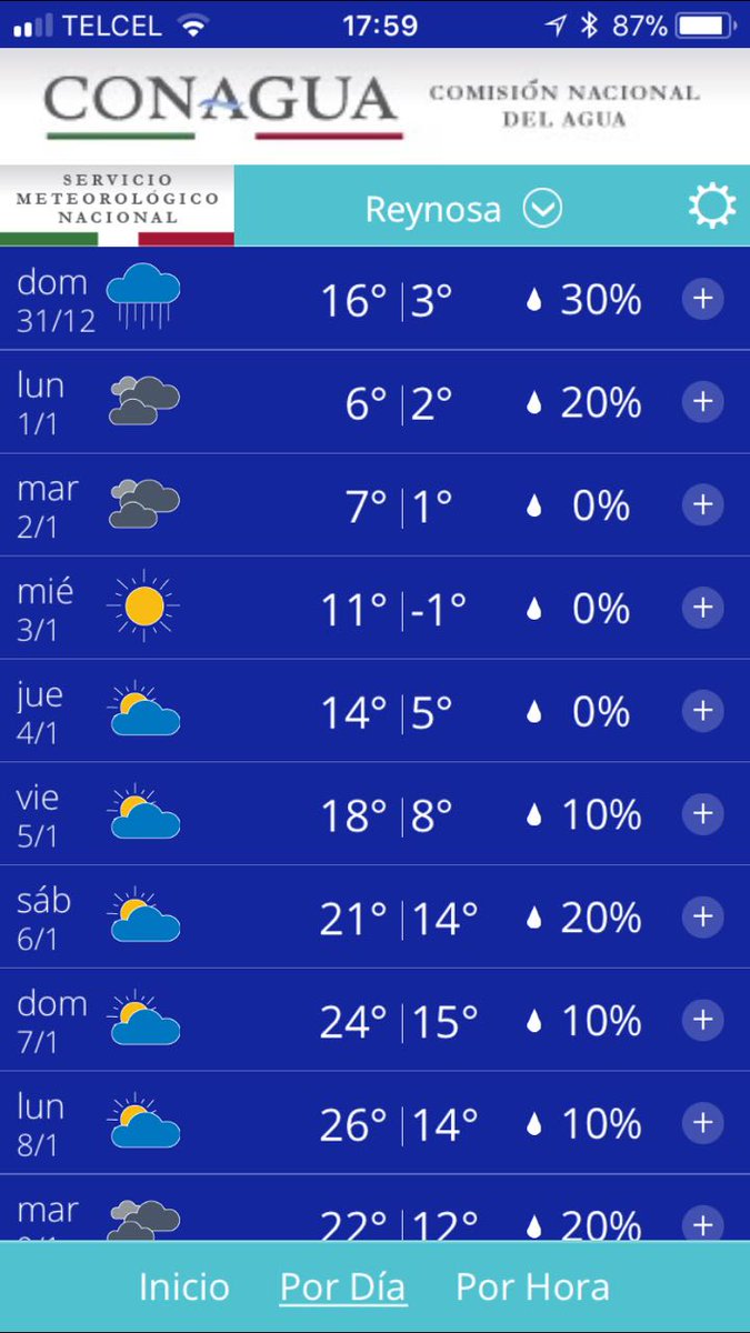 pronóstico en reynosa tamaulipas