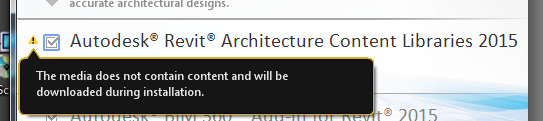 the media does not contain content revit