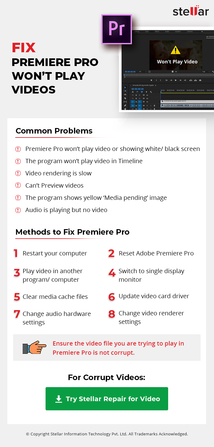 premiere pro not playing preview