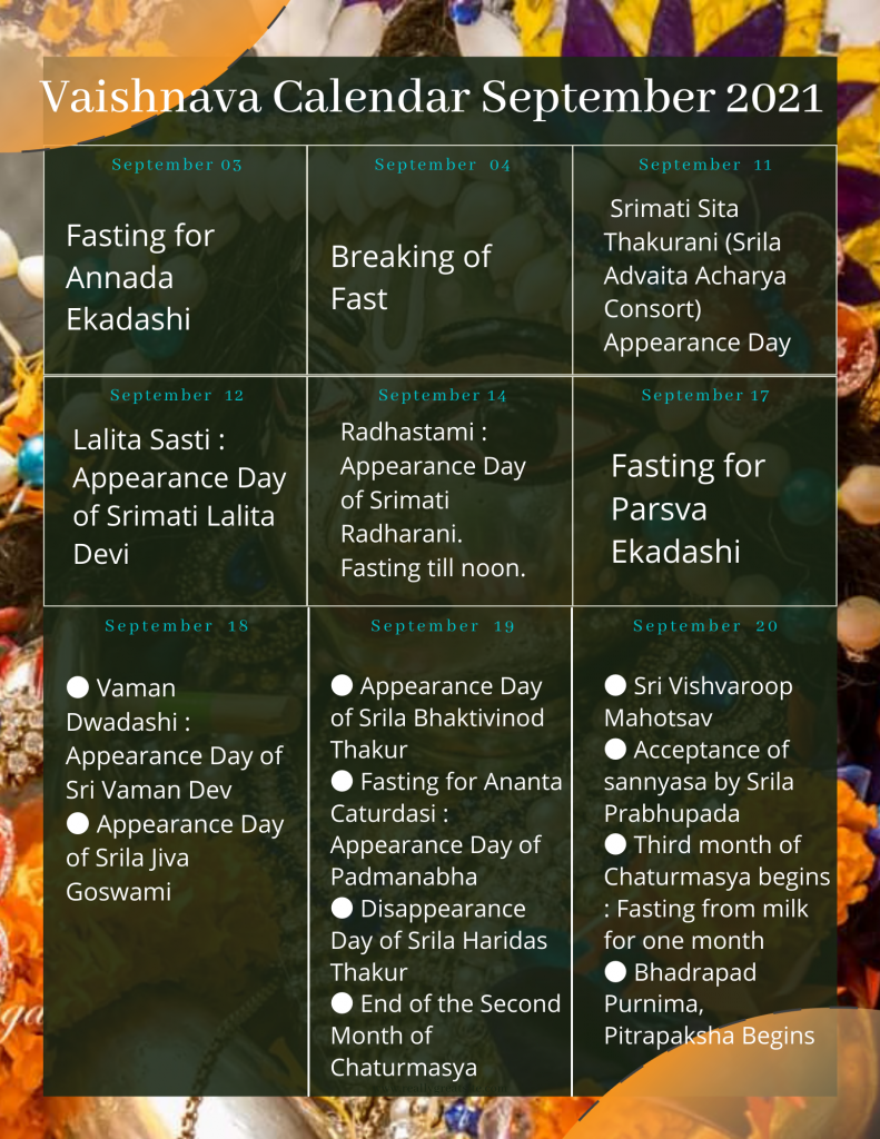 ekadashi september 2021 date