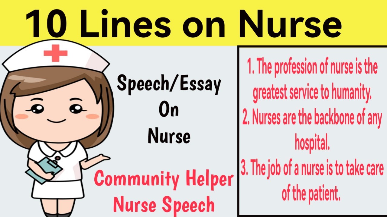 community helpers nurse few lines