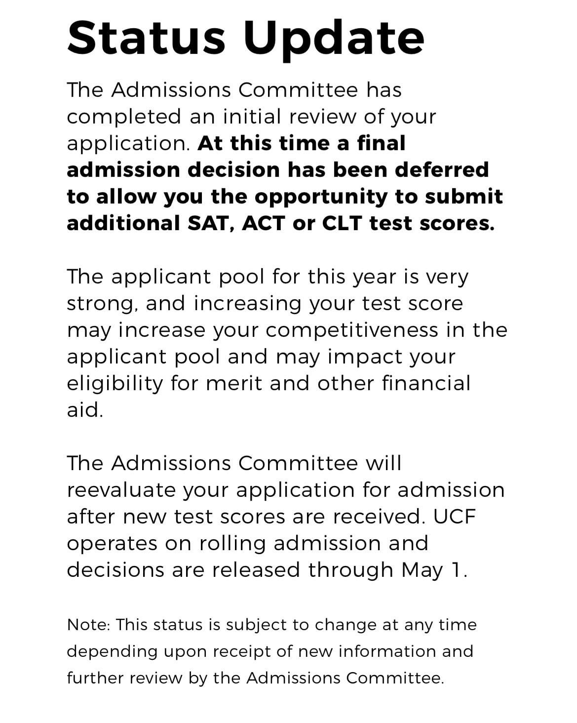 ucf sat and act requirements