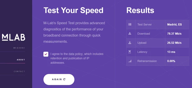 m lab speedtest