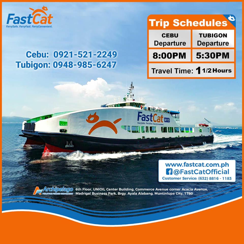 fastcraft schedule cebu to tubigon