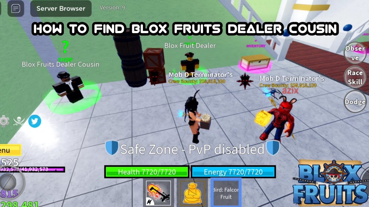 where is the blox fruit dealer