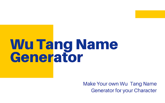 wu tang clan name generator