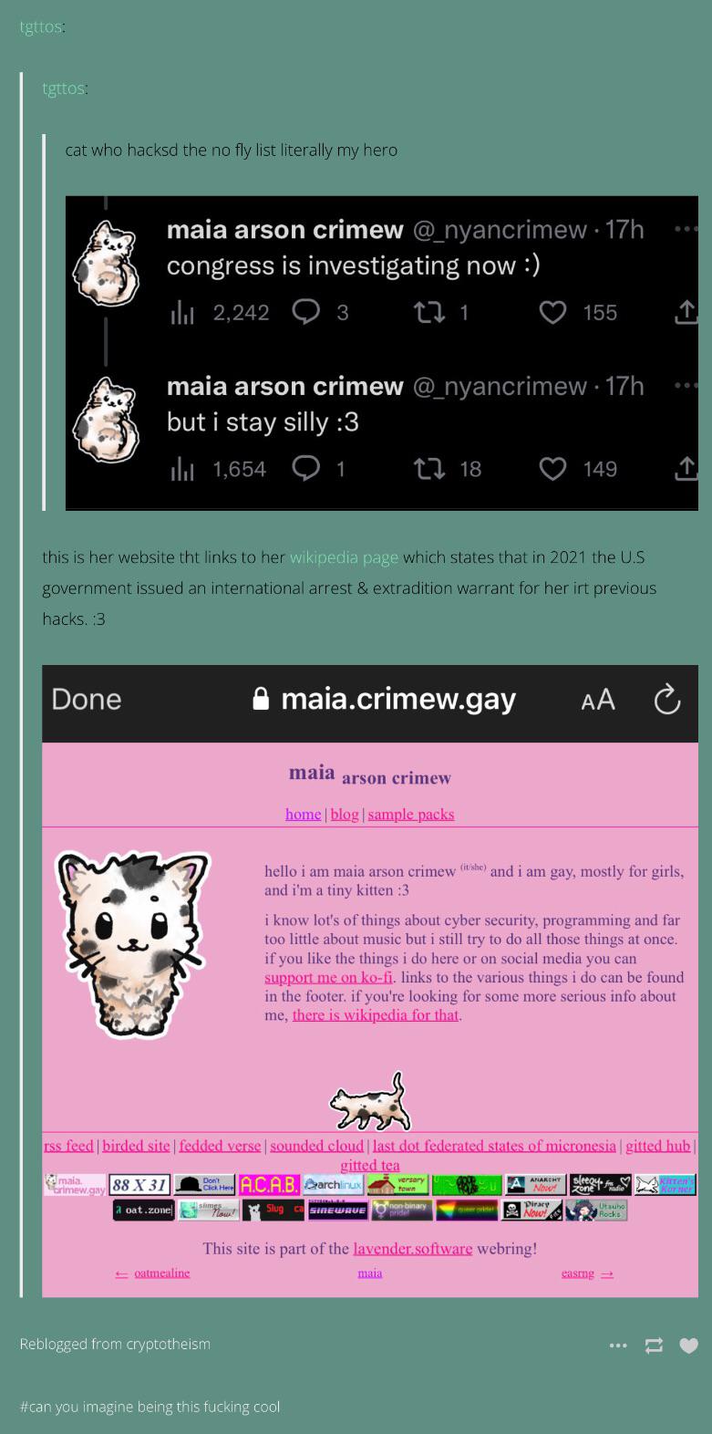 maya arson crimew