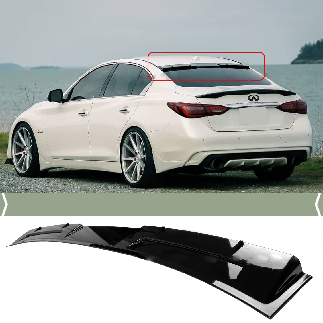 q50 roof spoiler