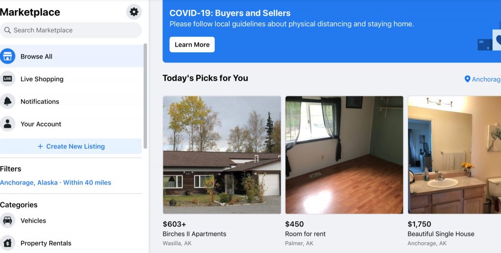 facebook marketplace real estate