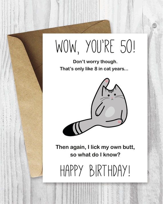 funny 50th birthday card