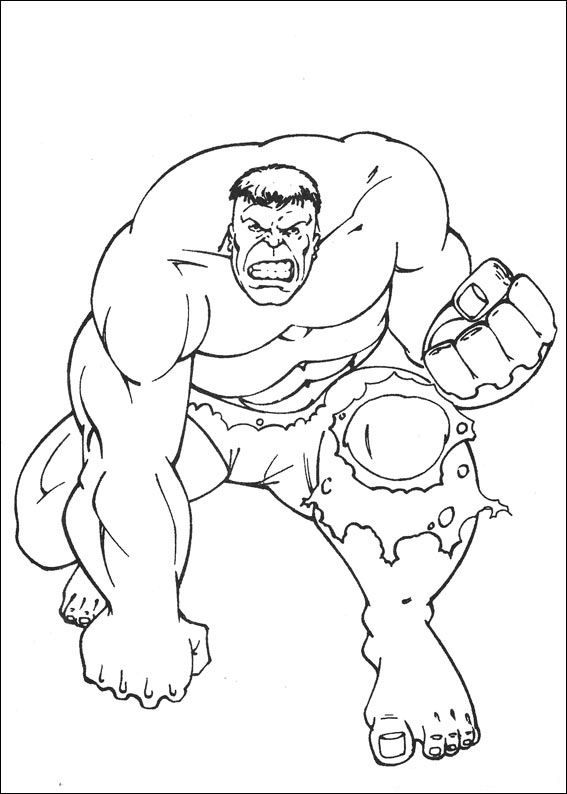 imprimir hulk para colorear