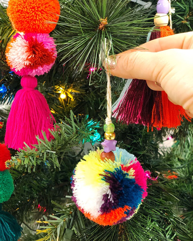 pom pom christmas decorations