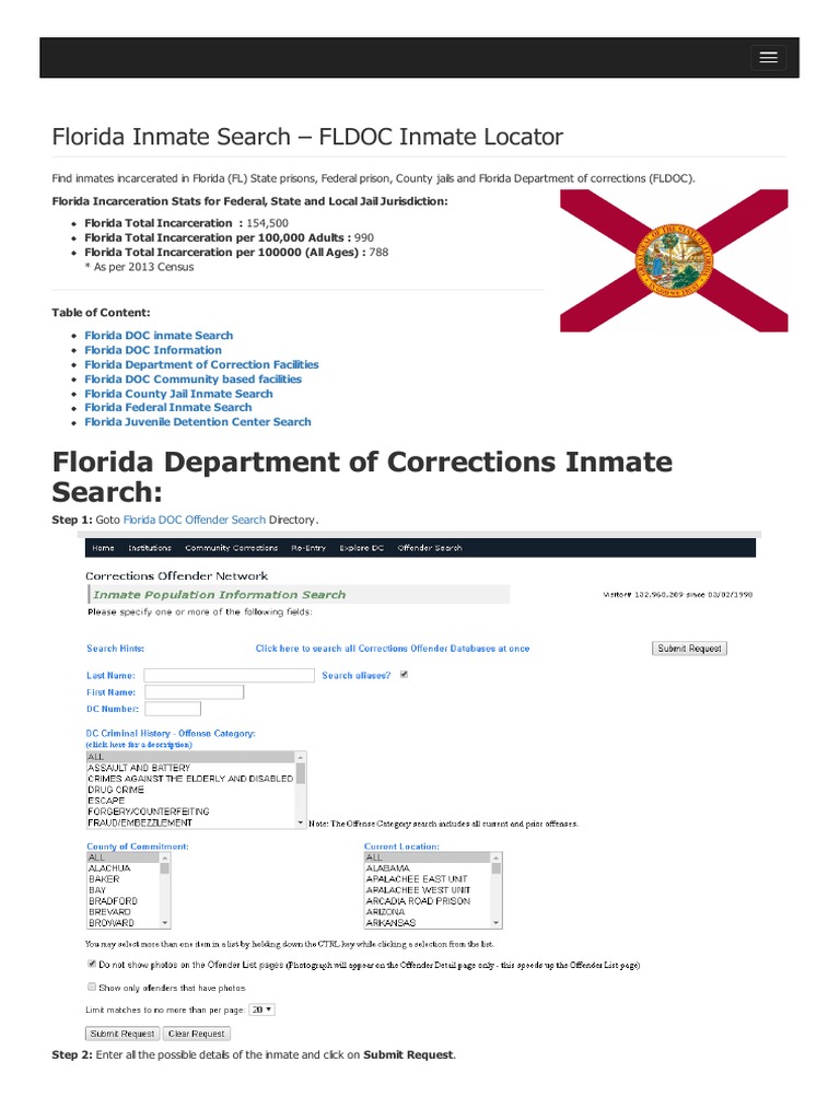 florida state corrections inmate search