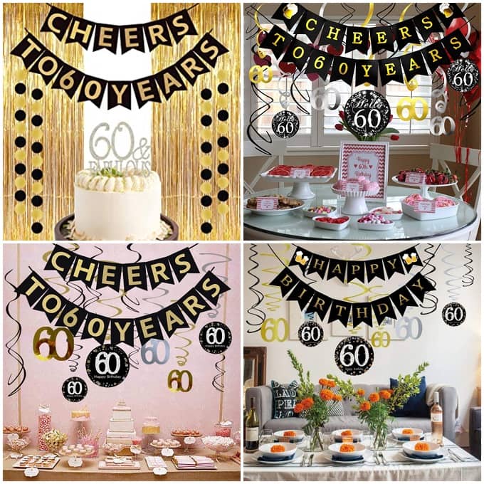 ideas para decorar fiesta de 60 años