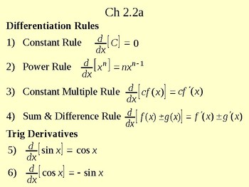 differentiation calc