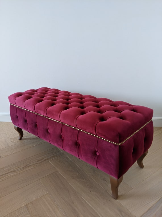 velvet bench with storage