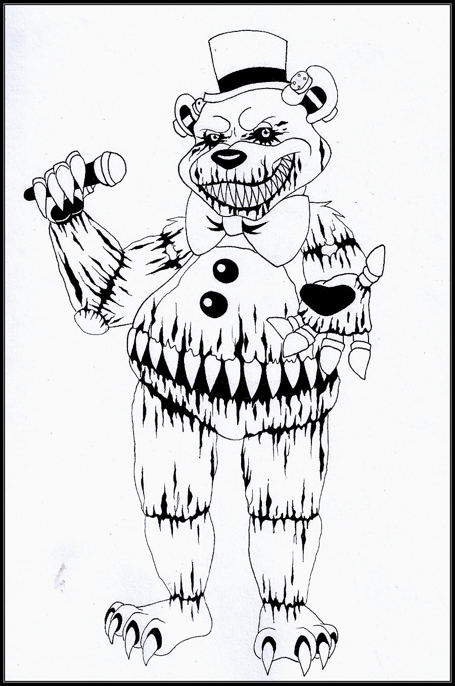 nightmare fredbear coloring pages