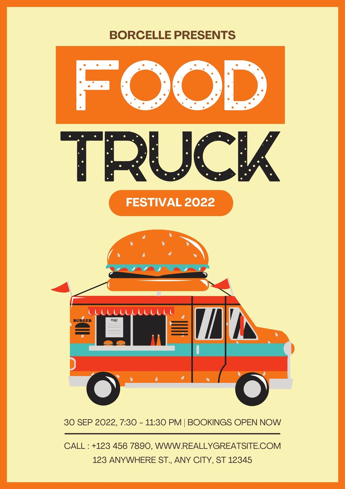 food truck flyer template free